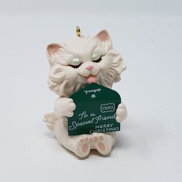 1990 Hallmark Friendship Kitten Handcrafted Keepsake Holiday Christmas Ornament. - Picture 7 of 12